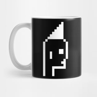 Pixel Art / Cool Mohawk - White on Black / ToolCtypto NFT Mug